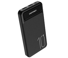 Повербанк Denmen DP09 Power Bank 10000 мАч універсальний 2USB Чорний