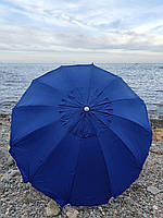 Зонт торговий 2,5м, 12 шпиць, з клапаном(проти вітру),срібним напилом