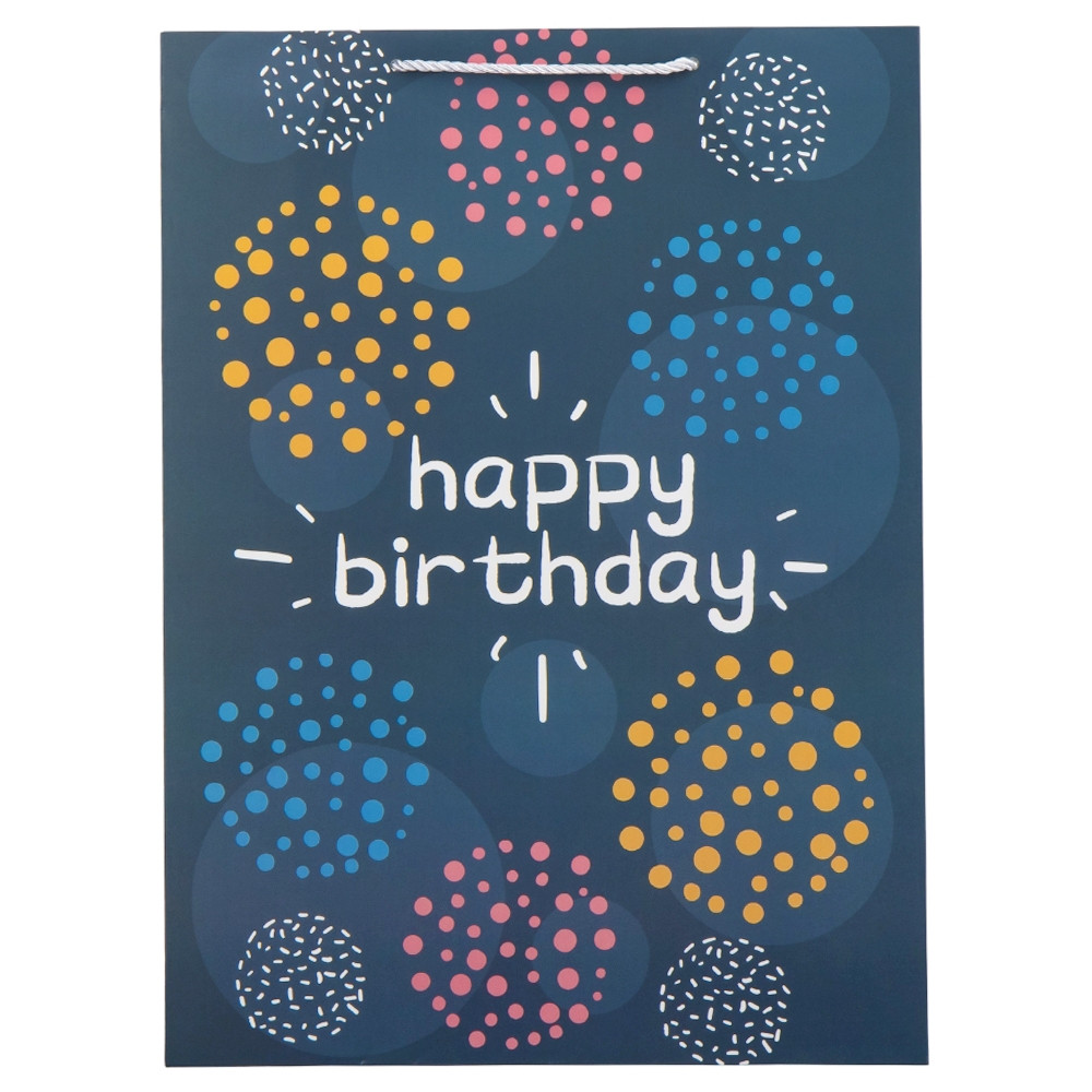 Подарункові пакети "Birthday" (31х42 см) щільний картон (паковання 12 шт.) 4 дизайни, фото 1
