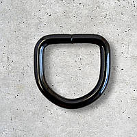 Полукольцо соединительное, размер 25 мм, цвет тёмный никель (премиум качество)