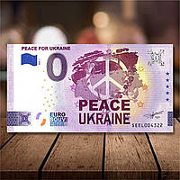 Сувенирная банкнота Peace for Ukraine, 0 евро, Италия, 2022
