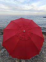 Зонт торговий 2,5м, 10шпиць, з клапаном(проти вітру) срібним напилом