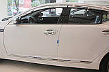Молдинги дверей хромовані KIA Optima K5 2010-2014 (Autoclover/Південна Корея), фото 9