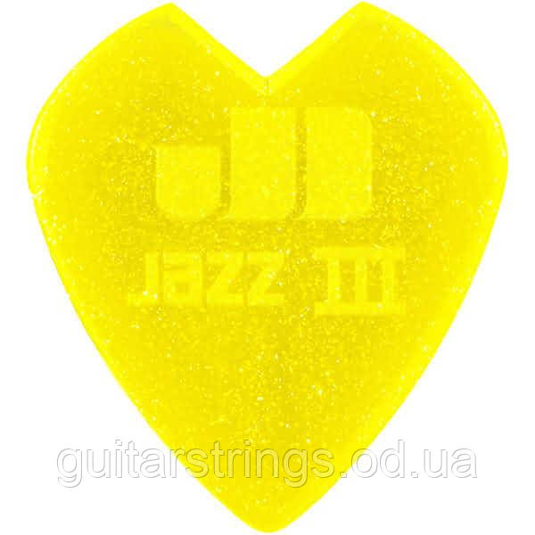 Медиатор Dunlop 47RKH3NYS Kirk Hammett Jazz III Yellow Sparkle Nylon 1.38 mm, фото 1
