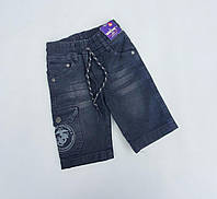 Капри джинсовые детские с боковым карманом для мальчика размер 3-7 лет, цвет темно-синий