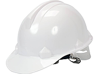 Каска для захисту голови VOREL біла з матеріалу HDPE