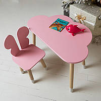 Детский стол "Тучка" и стульчик "Бабочка": нежный уголок для маленьких принцесс