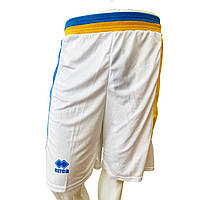 Шорты мужские ERREA сборная Украины по баскетболу оригинал белый-голубой-желтый M (8056225443322)