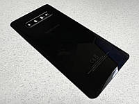 Samsung Galaxy S10 Plus Black задняя стеклянная крышка со стеклами блока камеры чёрного цвета