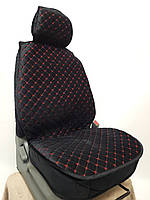Накидки Car Fashion модель Sultan Front Султан фронт на передні сидіння чорний/чорний/червоний 26195
