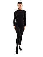 Комплект для фитнеса реглан+штаны женский Spaio Rapid черный L (590128248563712)