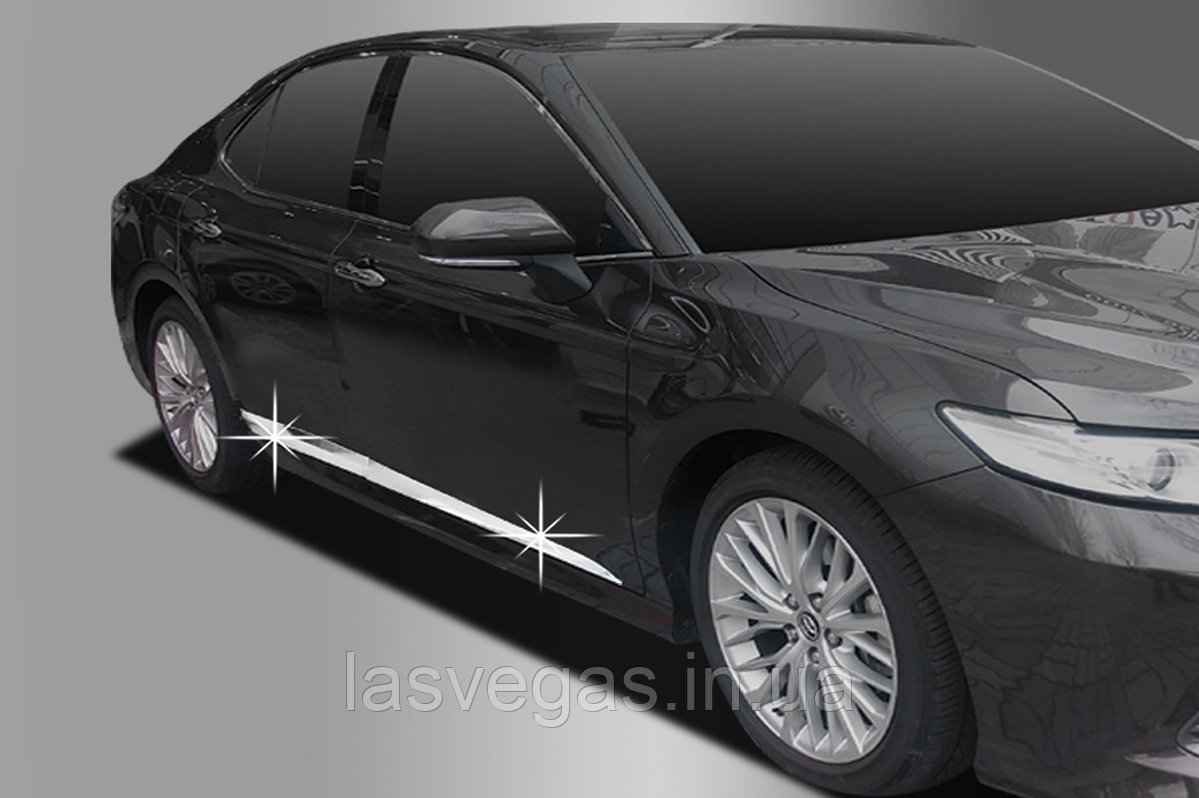Молдинги дверей хромовані Toyota Camry 70 2017- (Autoclover/Південна Корея)