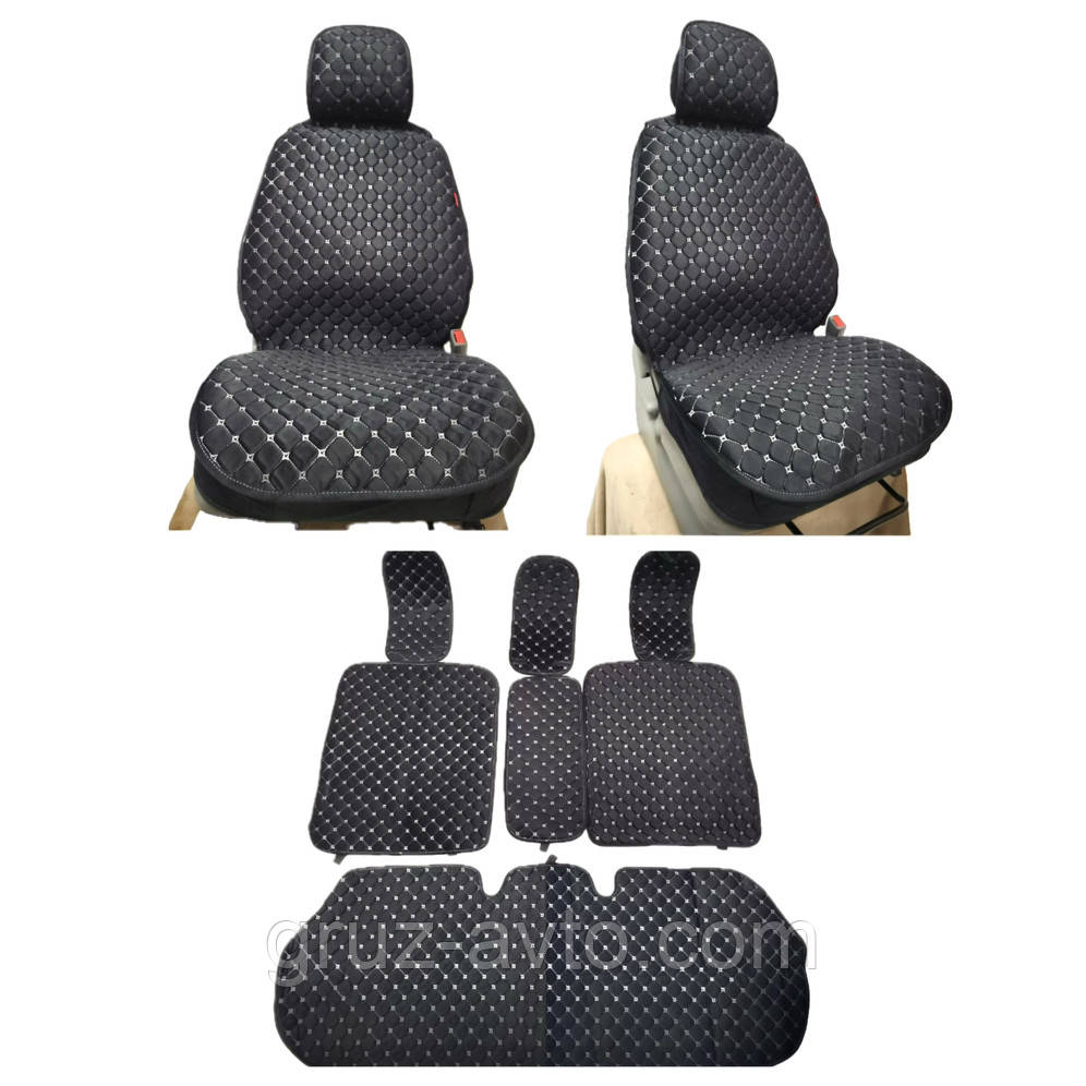 Накидки Car Fashion модель SULTAN PLUS Султан Плюс на всі сидіння 22720 чорний/чорний/чорний