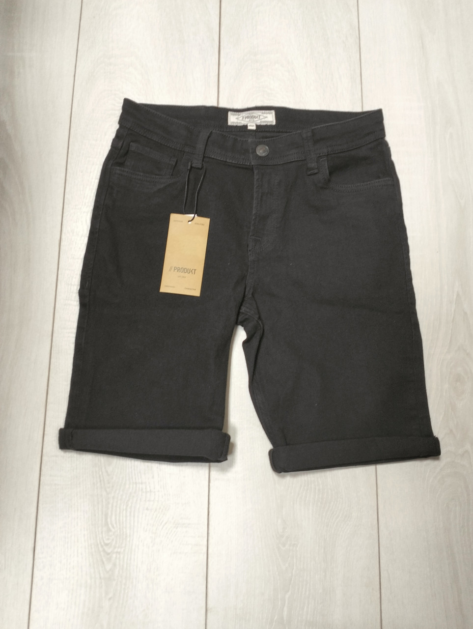 Шорти джинсові стрейчеві чорні  Produkt 152см, фото 1