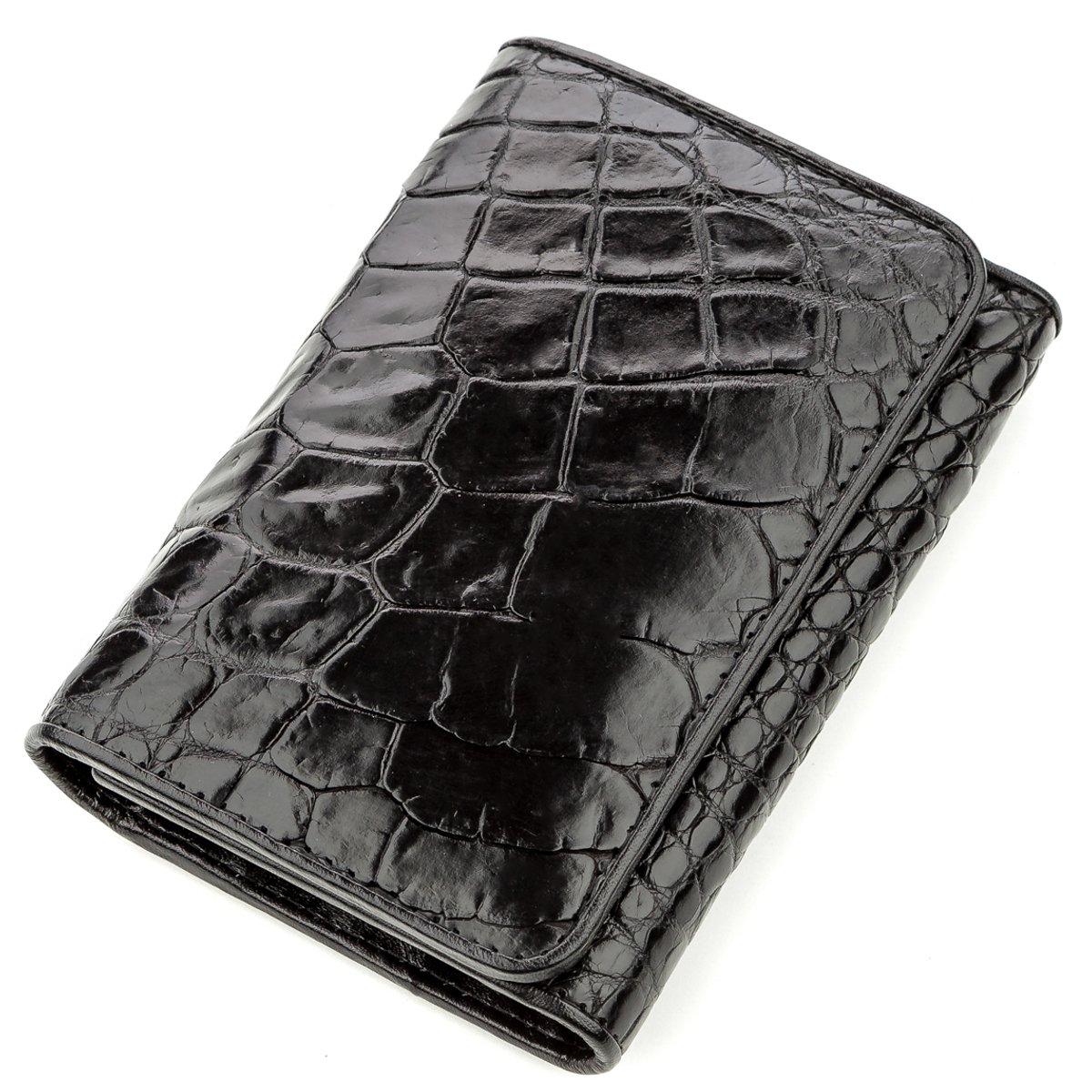 Гаманець чоловічий CROCODILE LEATHER 182077 з натуральної шкіри крокодила Чорний