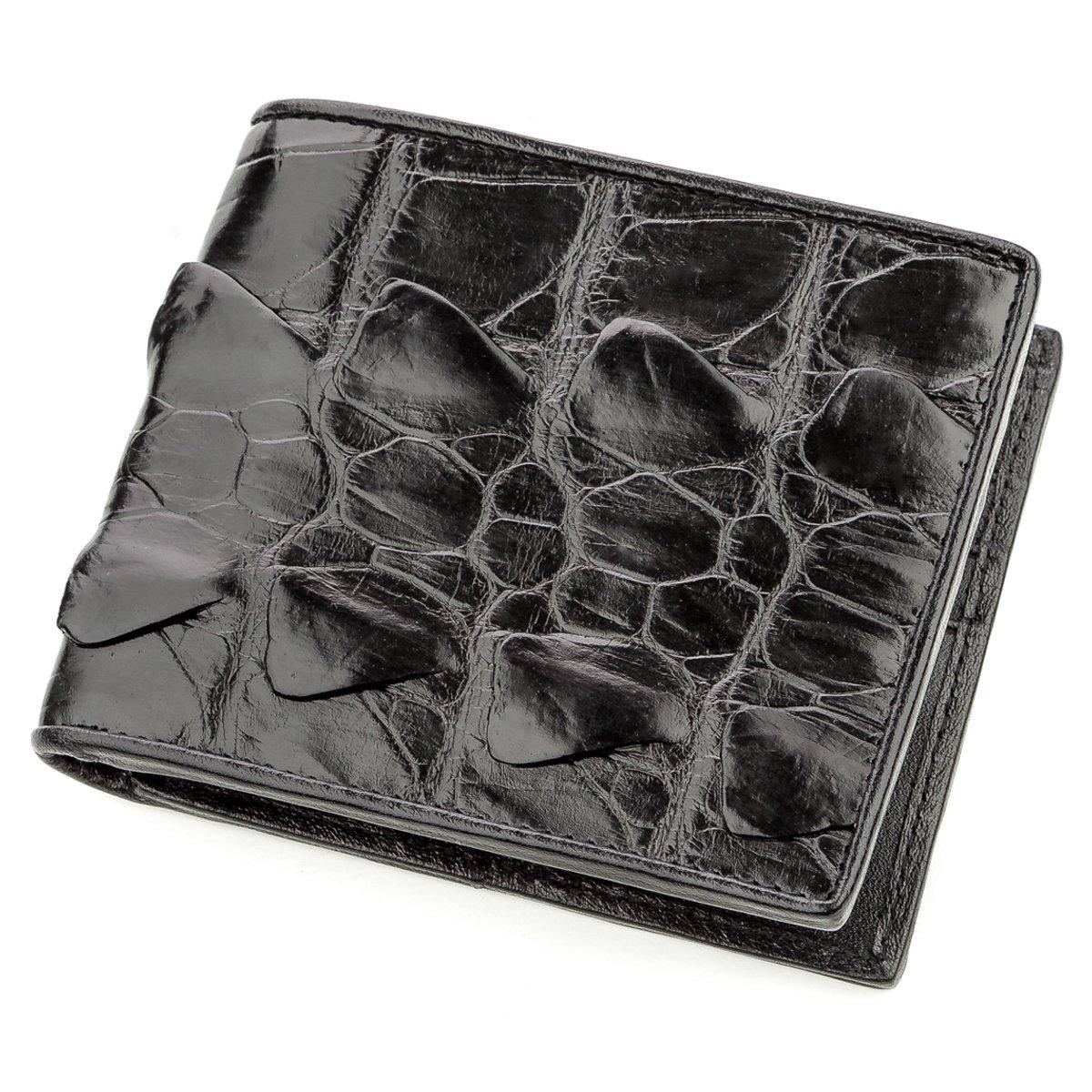 Гаманець чоловічий CROCODILE LEATHER 182087 з натуральної шкіри крокодила Чорний