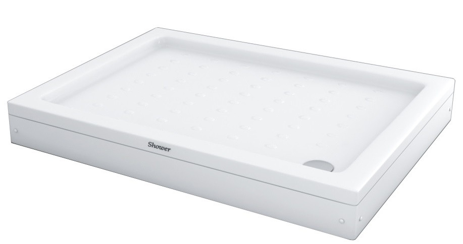 Душовий піддон Shower Mode 100x70x15 см прямокутний акриловий піддон для душової кабіни з ніжками