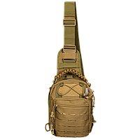 Тактическая сумка Adapt Camotec Coyote, мужская сумка через плечо, военная сумка койот однолямочная pkd