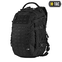 M-Tac рюкзак Mission Pack Laser Cut Black, штурмовой рюкзак 25л, военный рюкзак черный, туристический рюкзак