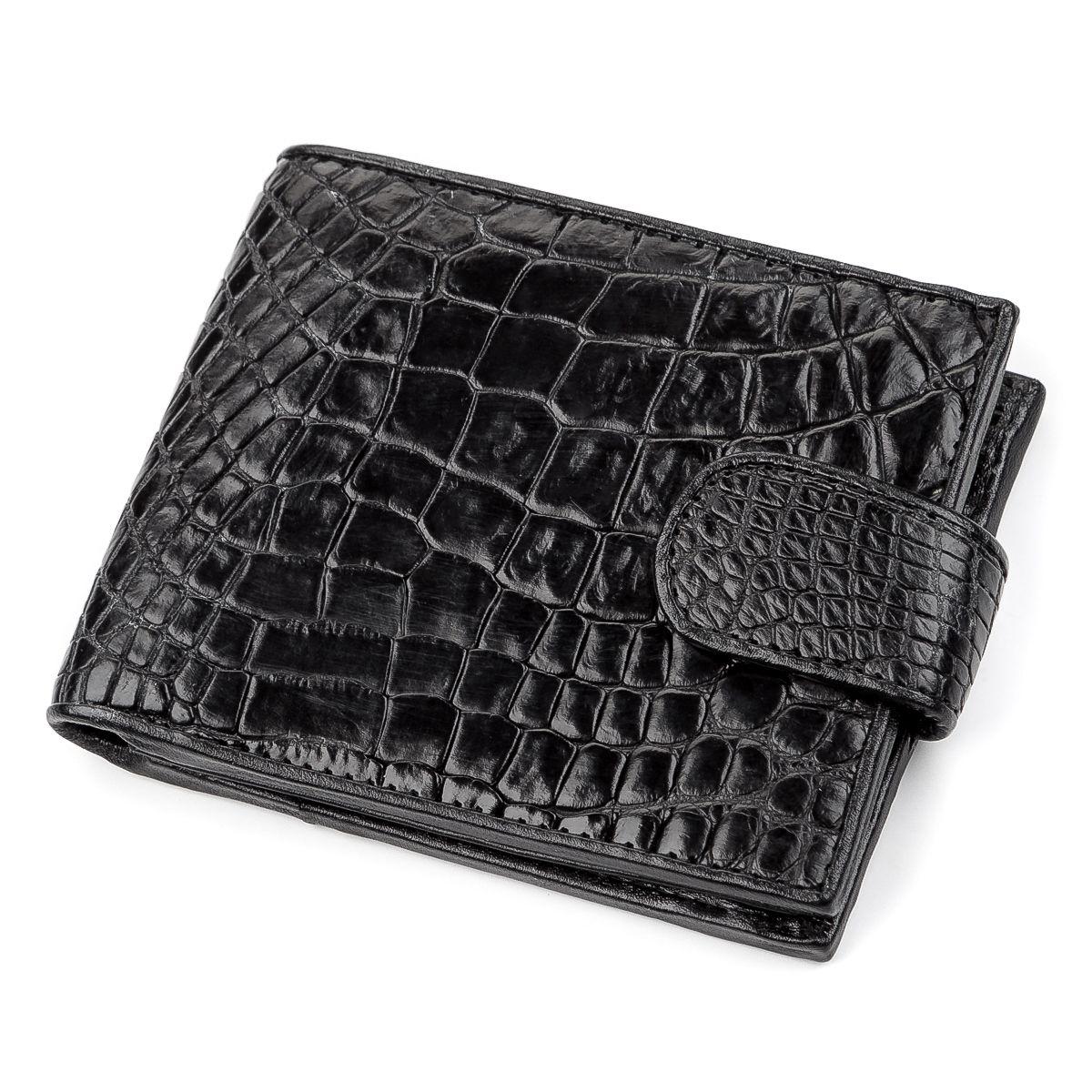 Гаманець CROCODILE LEATHER 182114 з натуральної шкіри крокодила Чорний
