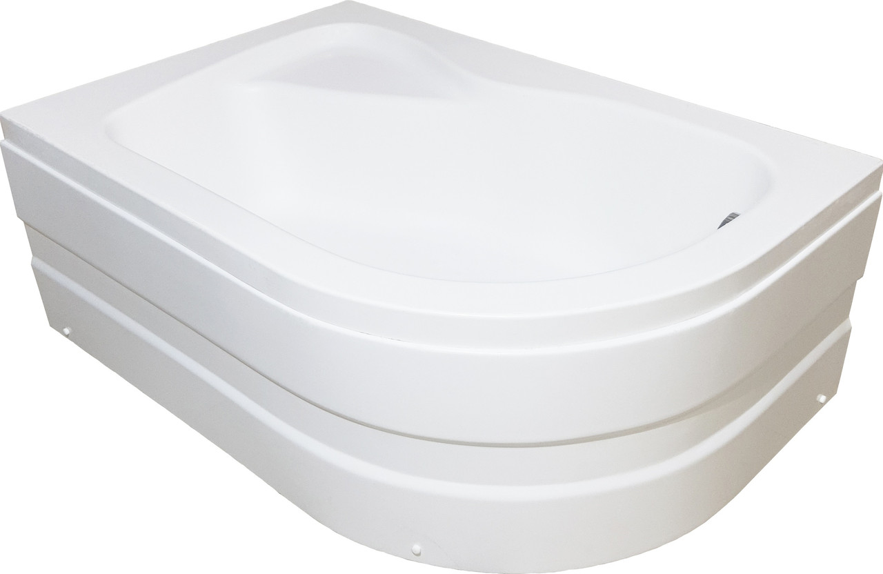 Душовий піддон Shower Ferisya 120x80х45 см асиметричний піддон для душу лівий з передньою панеллю ніжками
