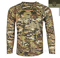 Футболка тактическая с длинным рукавом мультикам камуфляж, футболка тактическая Футболка ВСУ Армейская рубашка