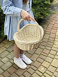 Кошик плетений з суцільної вибіленої лози. Арт:30131, фото 6