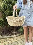 Кошик плетений з суцільної вибіленої лози. Арт:30131, фото 4