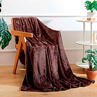 Плед флисовый 150x200 Тм Love You цвет коричневый