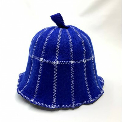 Шапка для лазні "Дзвіночок" (синій фетр), фото 1