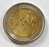 Испания 2 евро 2005, 400 лет первого издания романа «Дон-Кихот» Мигеля Сервантеса *