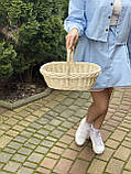 Корзина плетена з вибіленої лози. Арт:30108, фото 2