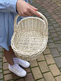 Корзина плетена з вибіленої лози. Арт:30108, фото 6