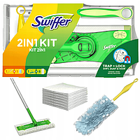 Набор для уборки SWIFFER швабра Traps & Locks и щетка - веник для сухой уборки Swiffer Duster