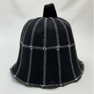 Шапка для лазні "Дзвіночок" (чорний фетр), фото 1
