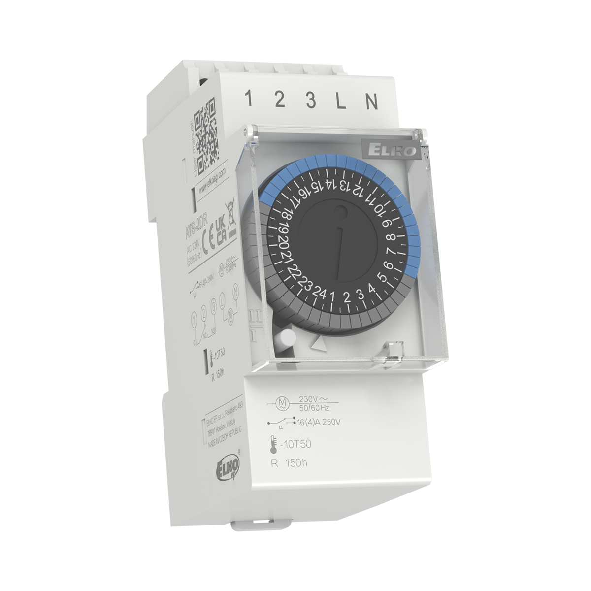 Аналоговий таймер з добовою програмою ATS-2DR AC 230V ELKOep