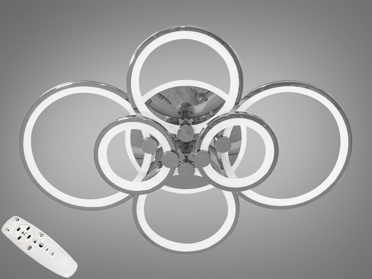 Стельова led люстра з пультом Diasha 8022/6HR LED 3color dimmer, фото 1