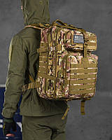 Тактичний військовий рюкзак 45л, штурмовий військовий рюкзак, тактичний армійський рюкзак мультикам