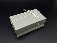 Коробка подарочная прямоугольная. Цвет серый. 9х15х6см.