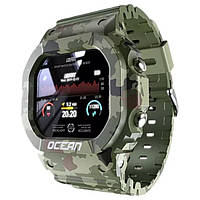 Мужские сенсорные умные смарт часы Smart Watch Full Touch с тонометром, пульсоксиметром DRE77-1