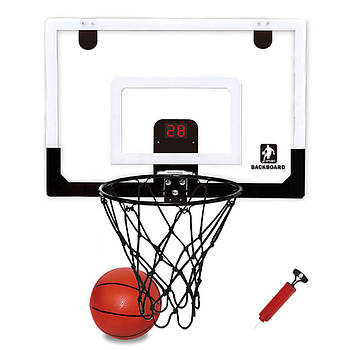 Баскетбольне кільце 25 см MR 1141 Металеве баскетбольне кільце з щитом та баскетбольним м'ячем