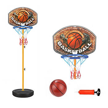 Регульоване за висотою баскетбольне кільце на стійці MR 1139 Діаметр кільця 24 см з м'ячем і насосом