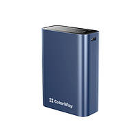 Внешний аккумулятор (Power Bank) ColorWay 20000 mAh Full power (USB QC3.0 + USB-C Power Delivery 22.5W) Blue