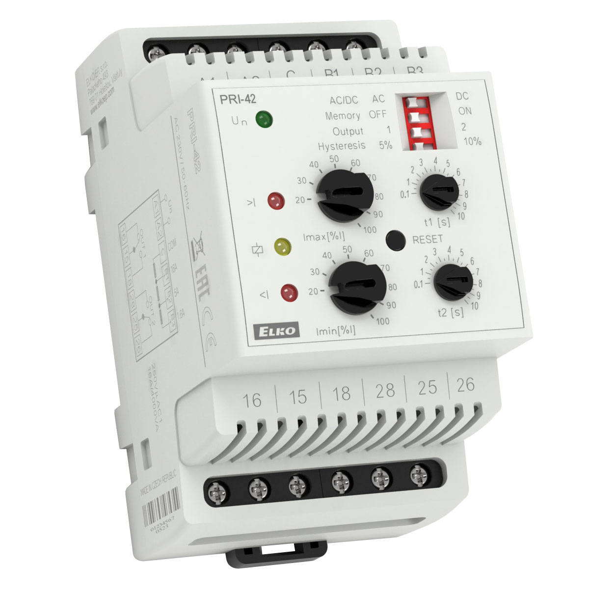 Реле контролю струму PRI-42/UNI AC/DC 24-240V ELKOep