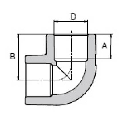 Коліно поліпропіленове (кутник) Екопластик 90º (Ø 20 мм) Wavin Ekoplastik, фото 2