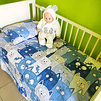 Постільна білизна в дитяче ліжечко відмінна якість Котики