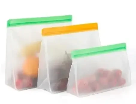 Багаторазові силіконові пакети для зберігання продуктів Комплект 3 шт.