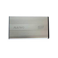 Зовнішня кишеня 2.5" Maiwo K2501A-U3S silver для HDD SATA через USB3.0 на гвинтах алюм. срібло