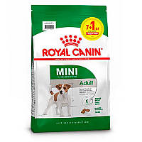 АКЦИЯ Royal Canin Mini Adult сухой корм для собак мелких пород старше 10 месяцев 7+1 кг