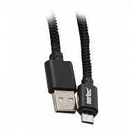 Кабель USB 2.0 Micro-B - 1.0 м SERTEC, БЕЛЫЙ, круглый кабель каучуковый, ОЕМ, (для винтов)